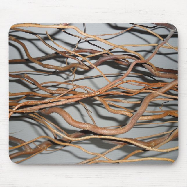 Corkscrew willow, twisted branches photo mouse mat (Front)