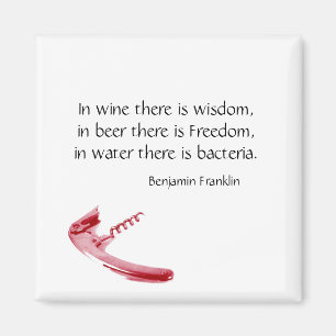 corkscrew wine and beer humourous quote magnet