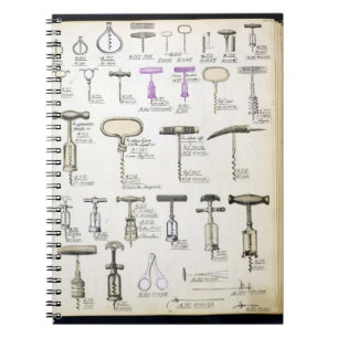 Corkscrews, from a trade catalogue of domestic goo notebook