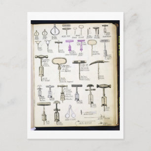 Corkscrews, from a trade catalogue of domestic goo postcard