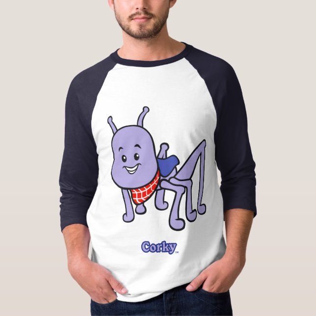 Corky Basic 3/4 Sleeve Raglan T-Shirt (Front)