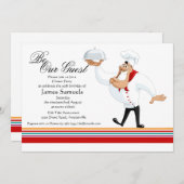 Corky Chef Dinner Party Invitation (Front/Back)