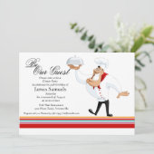 Corky Chef Dinner Party Invitation (Standing Front)