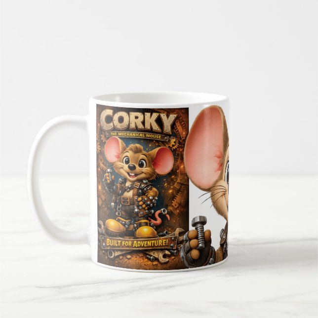 Corky, The Mechanical Mouse Coffee Mug (Left)