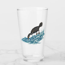 Cormorant Fishing in Waves 
