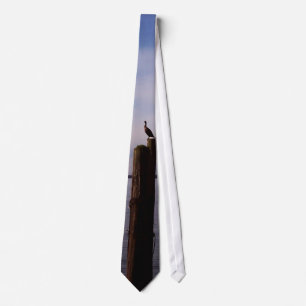 Cormorant On Pole Tie