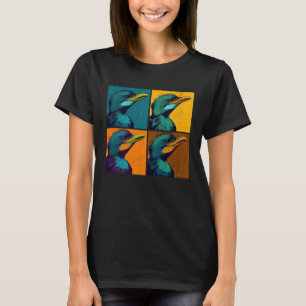 Cormorant Pop Illustration Colourful Animal Women T-Shirt