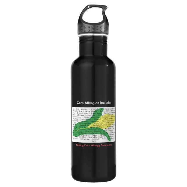 Corn Allergen List - 710 Ml Water Bottle (Front)