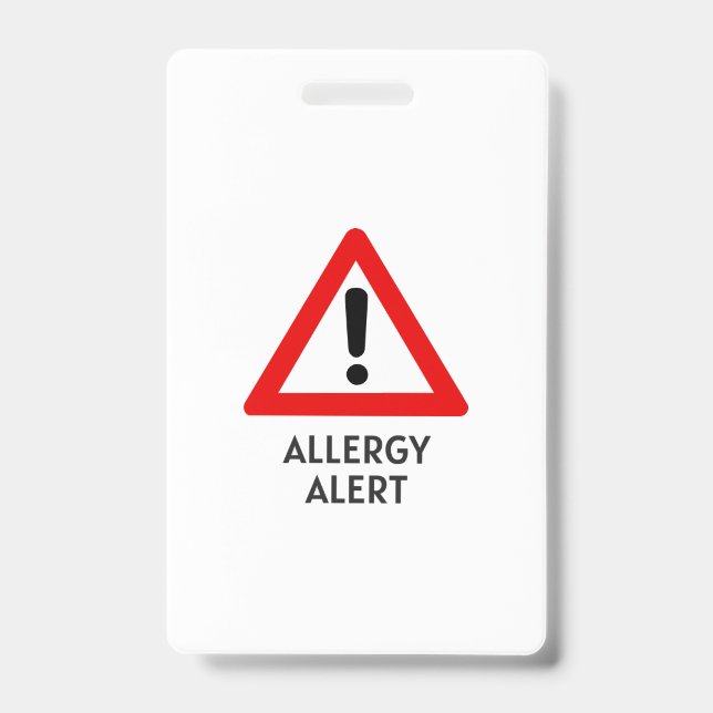 Corn Allergy Alert ID Badge (Front)