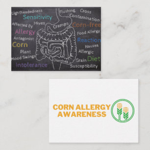 Corn allergy Awareness Promo Cards