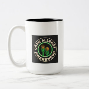 Corn Allergy Awareness Two-Tone Coffee Mug