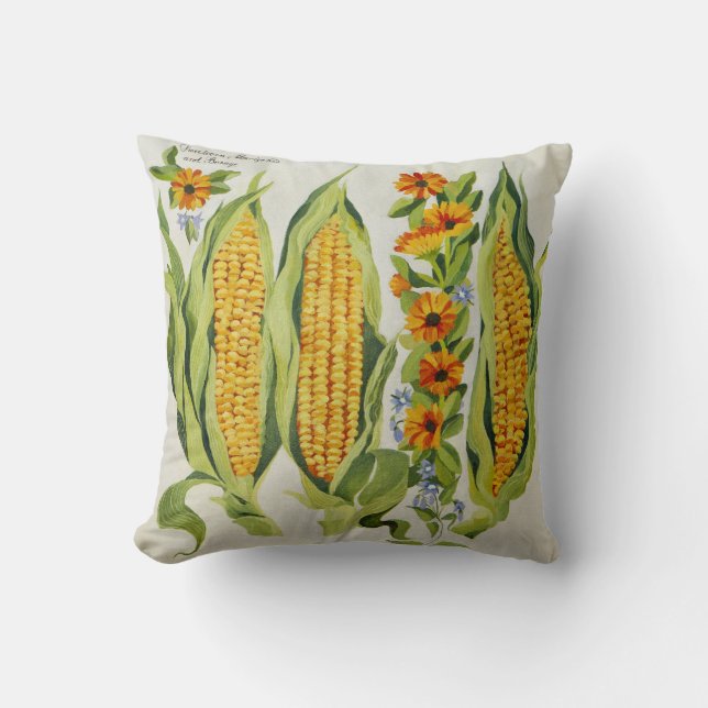 Corn and marrow flowers 2014 cushion (Front)