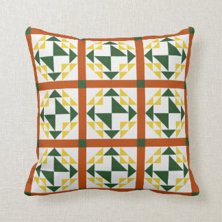 Corn & Beans II Quilt Pattern Throw Pillow