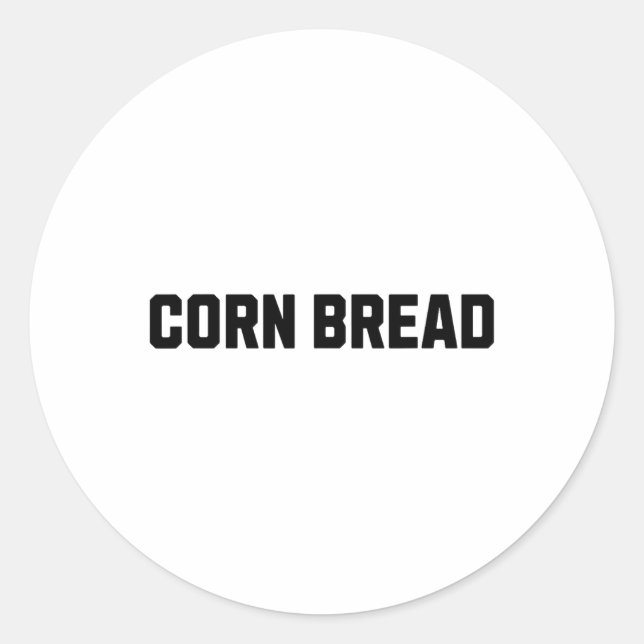 Corn Bread Funny Costume Halloween  Classic Round Sticker (Front)