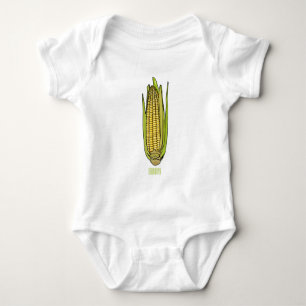 Corn cartoon illustration baby bodysuit