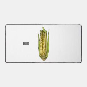 Corn cartoon illustration desk mat