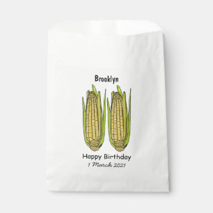 Corn cartoon illustration favour bags