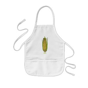 Corn cartoon illustration kids apron