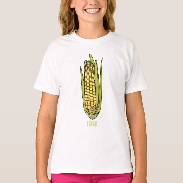 Corn cartoon illustration  T-Shirt (Front)