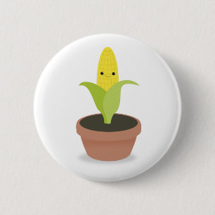 Corn Character 6 Cm Round Badge