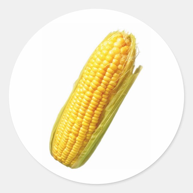 corn classic round sticker (Front)