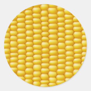 Corn Cob Background Classic Round Sticker