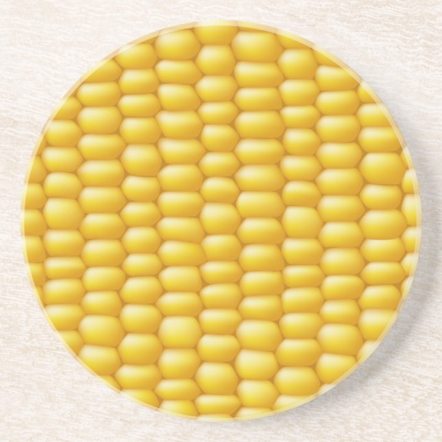 Corn Cob Background Coaster (Front)