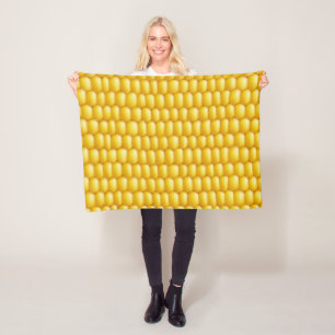 Corn Cob Background Fleece Blanket