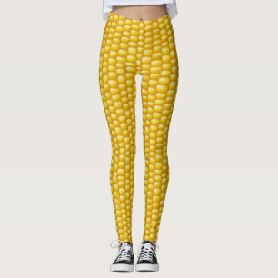Corn Cob Background Leggings