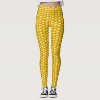 Corn Cob Background Leggings