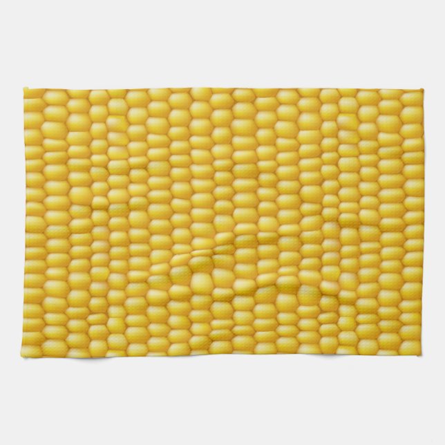 Corn Cob Background Tea Towel (Horizontal)
