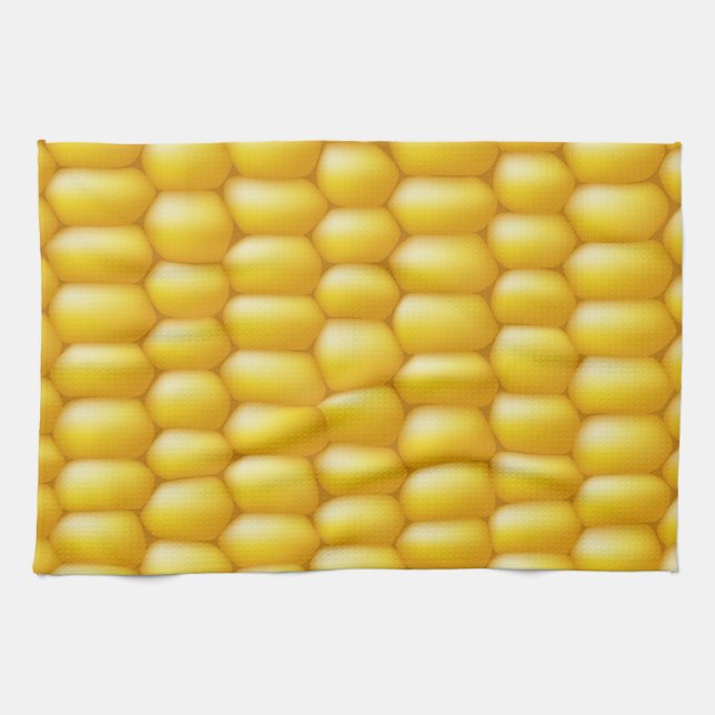 Corn Cob Background Tea Towel (Horizontal)