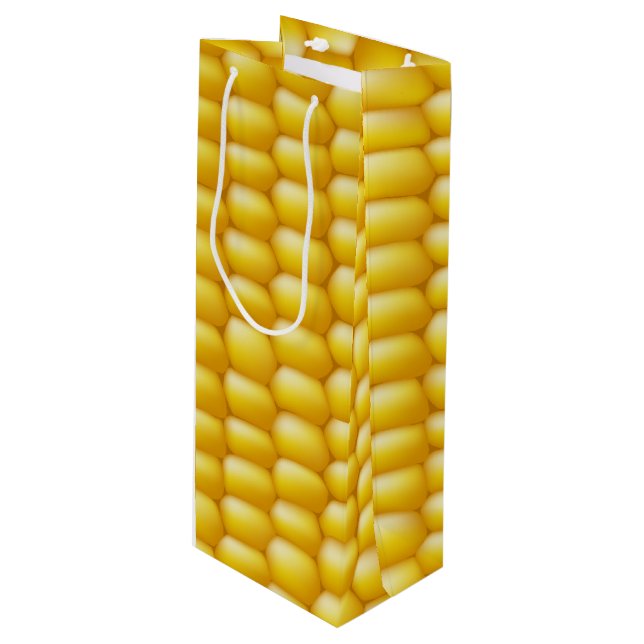 Corn Cob Background Wine Gift Bag (Front Angled)