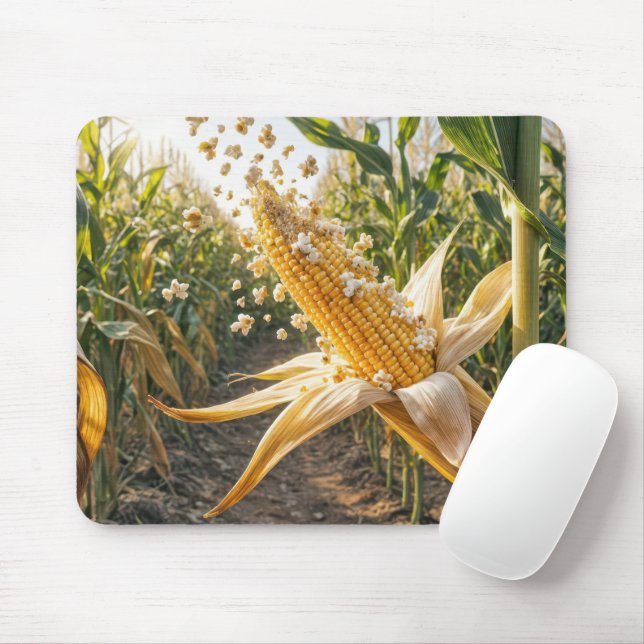 Corn Cob Popcorn Mouse Mat (With Mouse)