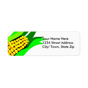 Corn Cob Return Address Label