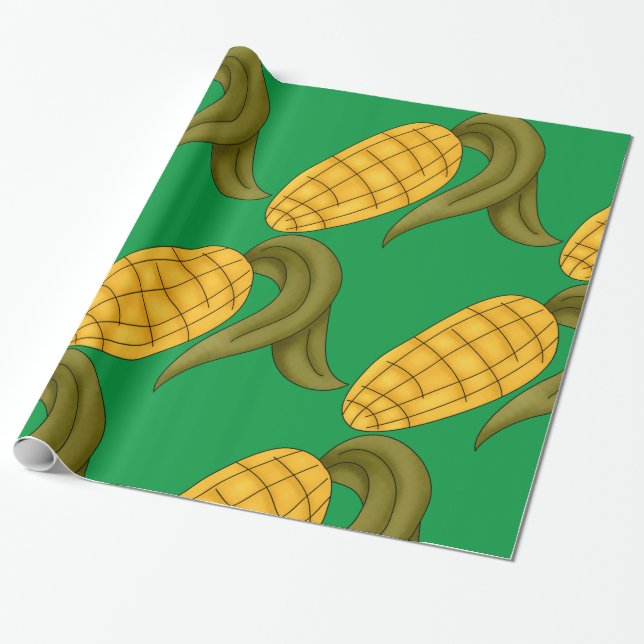 Corn Cob Wrapping Paper (Unrolled)