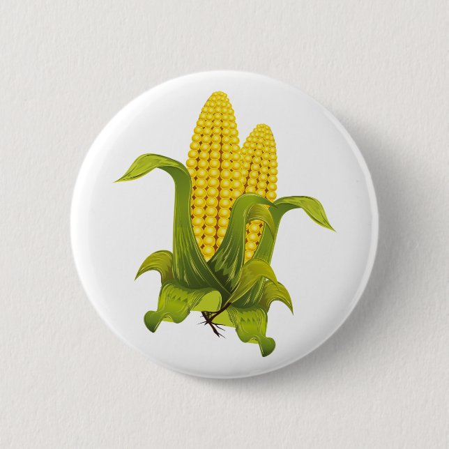 corn cobs 6 cm round badge (Front)