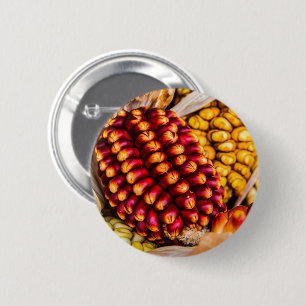 Corn cobs 6 cm round badge