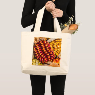 Corn cobs large tote bag