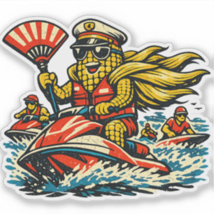 Corn Commander Surf Patrol — Vintage Summer Ocean 