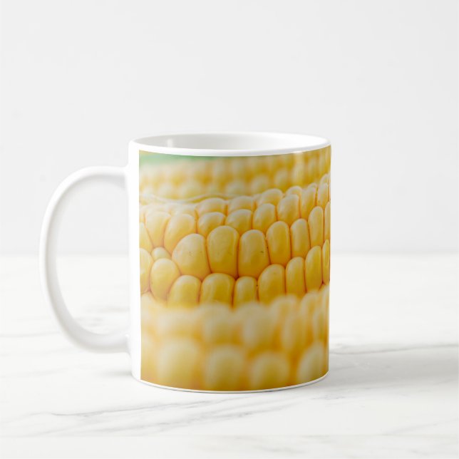 Corn corn on the cob corn kernels coffee mug (Left)
