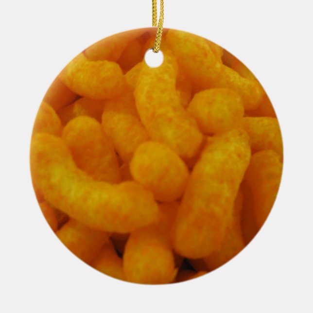 Corn Curls Ceramic Tree Decoration (Front)