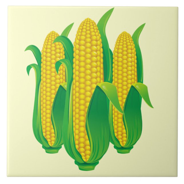 Corn Decorative Kitchen Tile (Front)