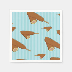 Corn Dog Illustration Napkin