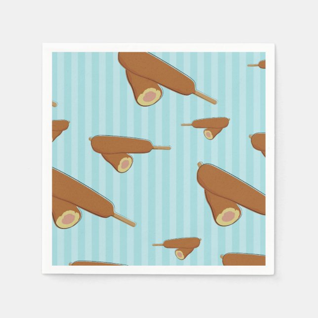 Corn Dog Illustration Napkin (Front)