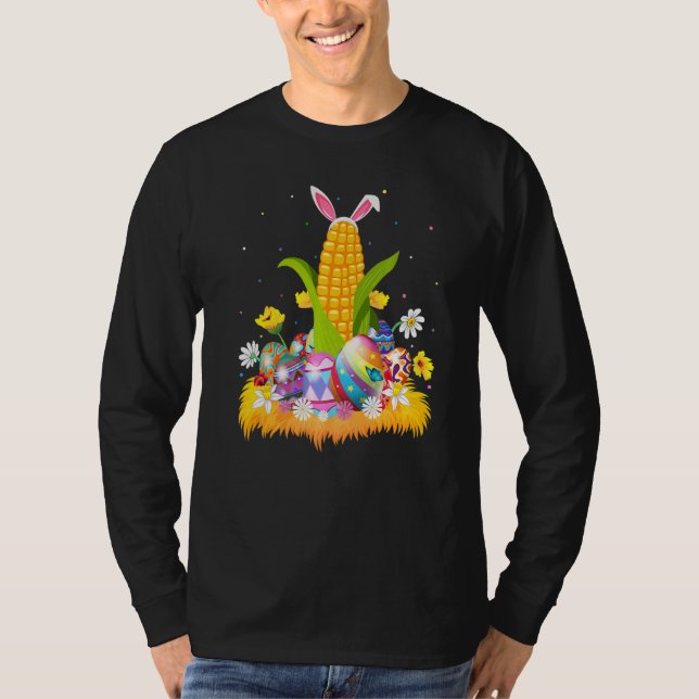 Corn Easter Egg Corn Easter Sunday T-Shirt (Front)