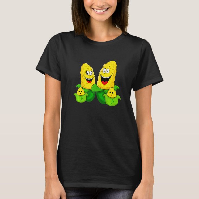 Corn Family Vegetable Vegetarian Vegan Farming   T-Shirt (Front)