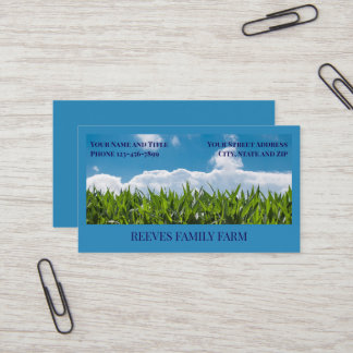 Corn Farmer Wheat Agricultural Business Cards