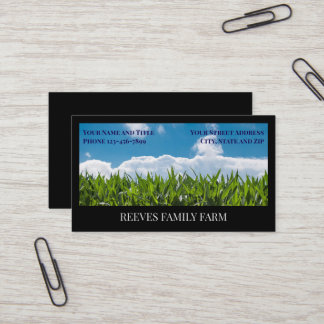 Corn Farmer Wheat Agricultural Business Cards