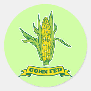 Corn Fed Classic Round Sticker